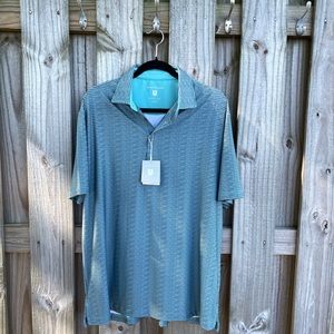 Hickey Freeman men’s golf stripe shirt